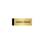 Özarslan Dizayn Departman Kapı İsimliği Masaj Odası 10x20 cm Altın Renk Metal Yönlendirme Levhası