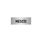 Özarslan Dizayn Departman Kapı İsimliği Mescid 10x20 cm Gümüş Renk Metal Yönlendirme Levhası