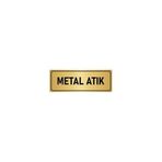 Özarslan Dizayn Departman Kapı İsimliği Metal Atık 10x20 cm Altın Renk Metal Yönlendirme Levhası