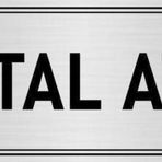 Özarslan Dizayn Departman Kapı İsimliği Metal Atık 10x20 cm Gümüş Renk Metal Yönlendirme Levhası