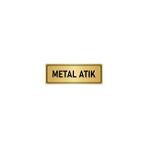 Özarslan Dizayn Departman Kapı İsimliği Metal Atık 7x20 cm Altın Renk Metal Yönlendirme Levhası