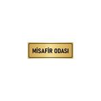 Özarslan Dizayn Departman Kapı İsimliği Misafir Odası 7x20 cm Altın Renk Metal Yönlendirme Levhası