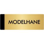 Özarslan Dizayn Departman Kapı İsimliği Modelhane 7x20 cm Altın Renk Metal Yönlendirme Levhası