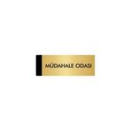 Özarslan Dizayn Departman Kapı İsimliği Müdahale Odası 7x20 cm Altın Renk Metal Yönlendirme Levhası