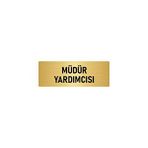 Özarslan Dizayn Departman Kapı İsimliği Müdür Yardımcısı 10x20 cm Altın Renk Metal Yönlendirme Levhası