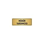 Özarslan Dizayn Departman Kapı İsimliği Müdür Yardımcısı 7x20 cm Altın Renk Metal Yönlendirme Levhası