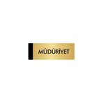 Özarslan Dizayn Departman Kapı İsimliği Müdüriyet 5x20 cm Altın Renk Metal Yönlendirme Levhası