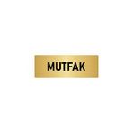 Özarslan Dizayn Departman Kapı İsimliği Mutfak 5x20 cm Altın Renk Metal Yönlendirme Levhası