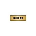 Özarslan Dizayn Departman Kapı İsimliği Mutfak 7x20 cm Altın Renk Metal Yönlendirme Levhası