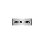 Özarslan Dizayn Departman Kapı İsimliği Numune Odası 7x20 cm Gümüş Renk Metal Yönlendirme Levhası