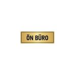 Özarslan Dizayn Departman Kapı İsimliği Ön Büro 7x20 cm Altın Renk Metal Yönlendirme Levhası