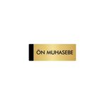 Özarslan Dizayn Departman Kapı İsimliği Ön Muhasebe 10x20 cm Altın Renk Metal Yönlendirme Levhası