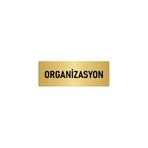 Özarslan Dizayn Departman Kapı İsimliği Organizasyon 7x20 cm Altın Renk Metal Yönlendirme Levhası