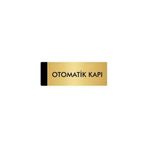 Özarslan Dizayn Departman Kapı İsimliği Otomatik Kapı 7x20 cm Altın Renk Metal Yönlendirme Levhası