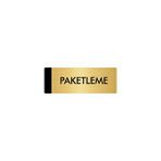 Özarslan Dizayn Departman Kapı İsimliği Paketleme 10x20 cm Altın Renk Metal Yönlendirme Levhası