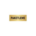 Özarslan Dizayn Departman Kapı İsimliği Paketleme 7x20 cm Altın Renk Metal Yönlendirme Levhası
