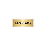 Özarslan Dizayn Departman Kapı İsimliği Pazarlama 5x20 cm Altın Renk Metal Yönlendirme Levhası