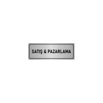 Özarslan Dizayn Departman Kapı İsimliği Pazarlama 5x20 cm Gümüş Renk Metal Yönlendirme Levhası