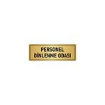 Özarslan Dizayn Departman Kapı İsimliği Personel Dinlenme Odası 10x20 cm Altın Renk Metal Yönlendirme Levhası