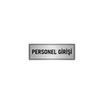 Özarslan Dizayn Departman Kapı İsimliği Personel Girişi 10x20 cm Gümüş Renk Metal Yönlendirme Levhası
