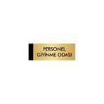 Özarslan Dizayn Departman Kapı İsimliği Personel Giyinme Odası 7x20 cm Altın Renk Metal Yönlendirme Levhası