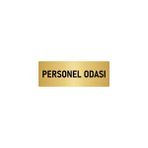 Özarslan Dizayn Departman Kapı İsimliği Personel Odası 7x20 cm Altın Renk Metal Yönlendirme Levhası