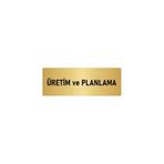 Özarslan Dizayn Departman Kapı İsimliği Planlama 10x20 cm Altın Renk Metal Yönlendirme Levhası