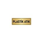Özarslan Dizayn Departman Kapı İsimliği Plastik Atık 10x20 cm Altın Renk Metal Yönlendirme Levhası