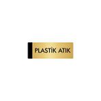 Özarslan Dizayn Departman Kapı İsimliği Plastik Atık 7x20 cm Altın Renk Metal Yönlendirme Levhası