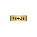 Özarslan Dizayn Departman Kapı İsimliği Psikolog 5x20 cm Altın Renk Metal Yönlendirme Levhası