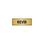 Özarslan Dizayn Departman Kapı İsimliği Revir 10x20 cm Altın Renk Metal Yönlendirme Levhası