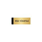 Özarslan Dizayn Departman Kapı İsimliği Risk Yönetimi 10x20 cm Altın Renk Metal Yönlendirme Levhası
