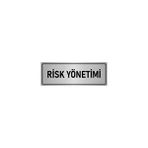 Özarslan Dizayn Departman Kapı İsimliği Risk Yönetimi 10x20 cm Gümüş Renk Metal Yönlendirme Levhası