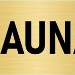 Özarslan Dizayn Departman Kapı İsimliği Sauna 10x20 cm Altın Renk Metal Yönlendirme Levhası