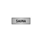 Özarslan Dizayn Departman Kapı İsimliği Sauna 5x20 cm Gümüş Renk Metal Yönlendirme Levhası