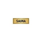 Özarslan Dizayn Departman Kapı İsimliği Sauna 7x20 cm Altın Renk Metal Yönlendirme Levhası