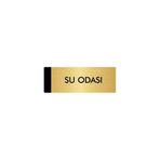 Özarslan Dizayn Departman Kapı İsimliği Su Odası 7x20 cm Altın Renk Metal Yönlendirme Levhası