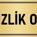 Özarslan Dizayn Departman Kapı İsimliği Temizlik Odası 10x20 cm Altın Renk Metal Yönlendirme Levhası