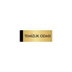 Özarslan Dizayn Departman Kapı İsimliği Temizlik Odası 7x20 cm Altın Renk Metal Yönlendirme Levhası