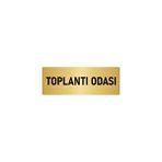 Özarslan Dizayn Departman Kapı İsimliği Toplantı Odası 10x20 cm Altın Renk Metal Yönlendirme Levhası