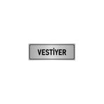 Özarslan Dizayn Departman Kapı İsimliği Vestiyer 7x20 cm Gümüş Renk Metal Yönlendirme Levhası