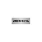 Özarslan Dizayn Departman Kapı İsimliği Veteriner Hekim 10x20 cm Gümüş Renk Metal Yönlendirme Levhası