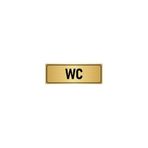 Özarslan Dizayn Departman Kapı İsimliği Wc 10x20 cm Altın Renk Metal Yönlendirme Levhası
