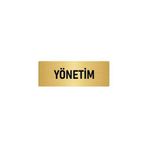 Özarslan Dizayn Departman Kapı İsimliği Yönetim 10x20 cm Altın Renk Metal Yönlendirme Levhası