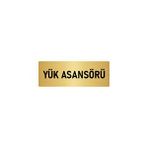 Özarslan Dizayn Departman Kapı İsimliği Yük Asansörü 10x20 cm Altın Renk Metal Yönlendirme Levhası