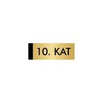 Özarslan Dizayn Departman Kapı İsimliği Zemin Kat 10x20 cm Altın Renk Metal Yönlendirme Levhası