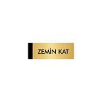 Özarslan Dizayn Departman Kapı İsimliği Zemin Kat 5x20 cm Altın Renk Metal Yönlendirme Levhası