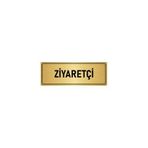 Özarslan Dizayn Departman Kapı İsimliği Ziyaretçi 7x20 cm Altın Renk Metal Yönlendirme Levhası