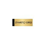 Özarslan Dizayn Departman Kapı İsimliği Ziyaretçi Girişi 10x20 cm Altın Renk Metal Yönlendirme Levhası