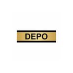 Özarslan Dizayn Depo 7x20 cm Altın Renk Metal Yönlendirme Levhası